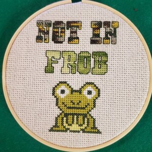 Completed 5&quot; Cross-stitch Wynonna Earp Quotes Nicole Haught &quot;Not in Frob&quot; Waverly Earp Jeremy Chetri Wayhaught
