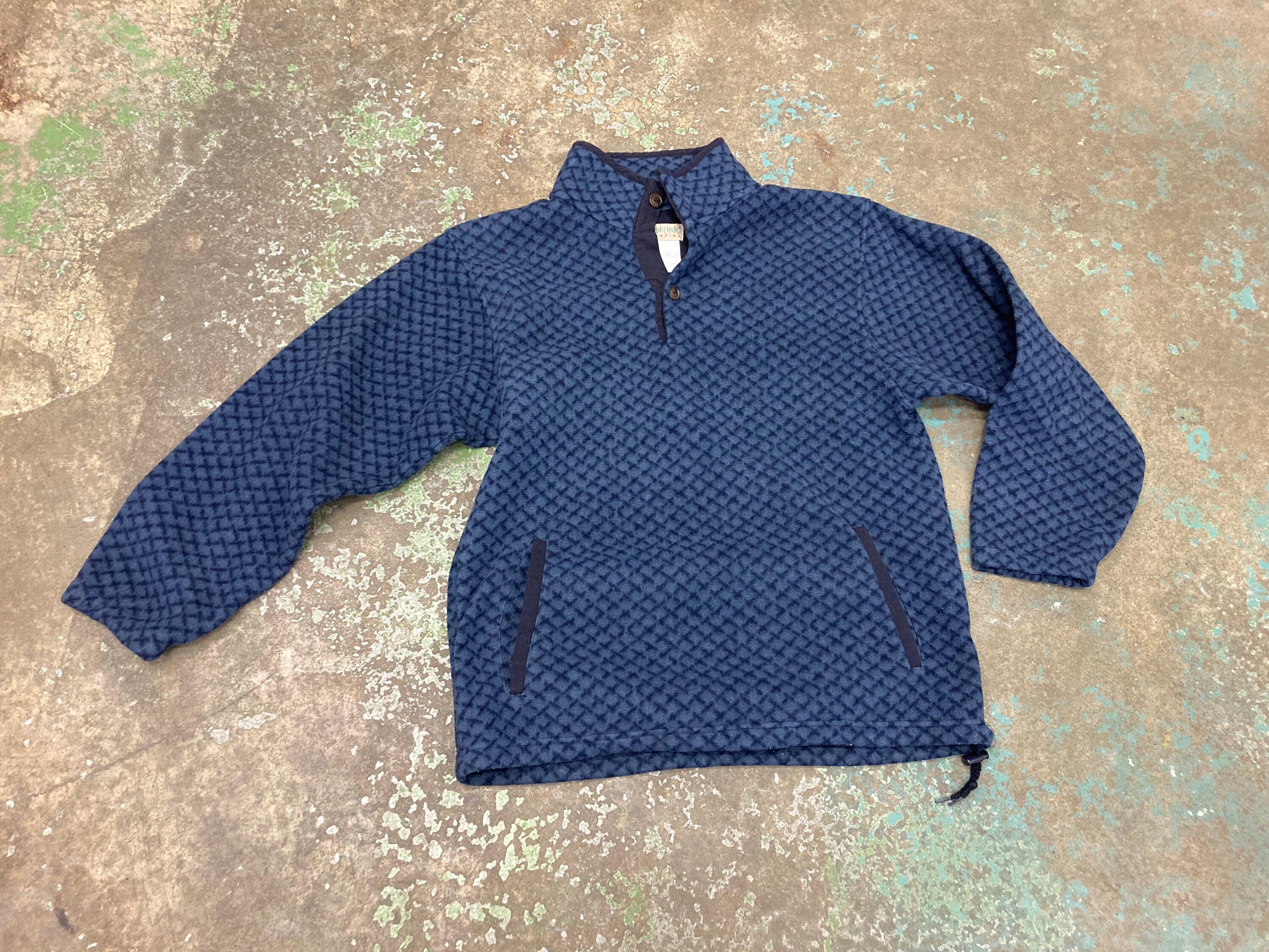 patterned quarter zip