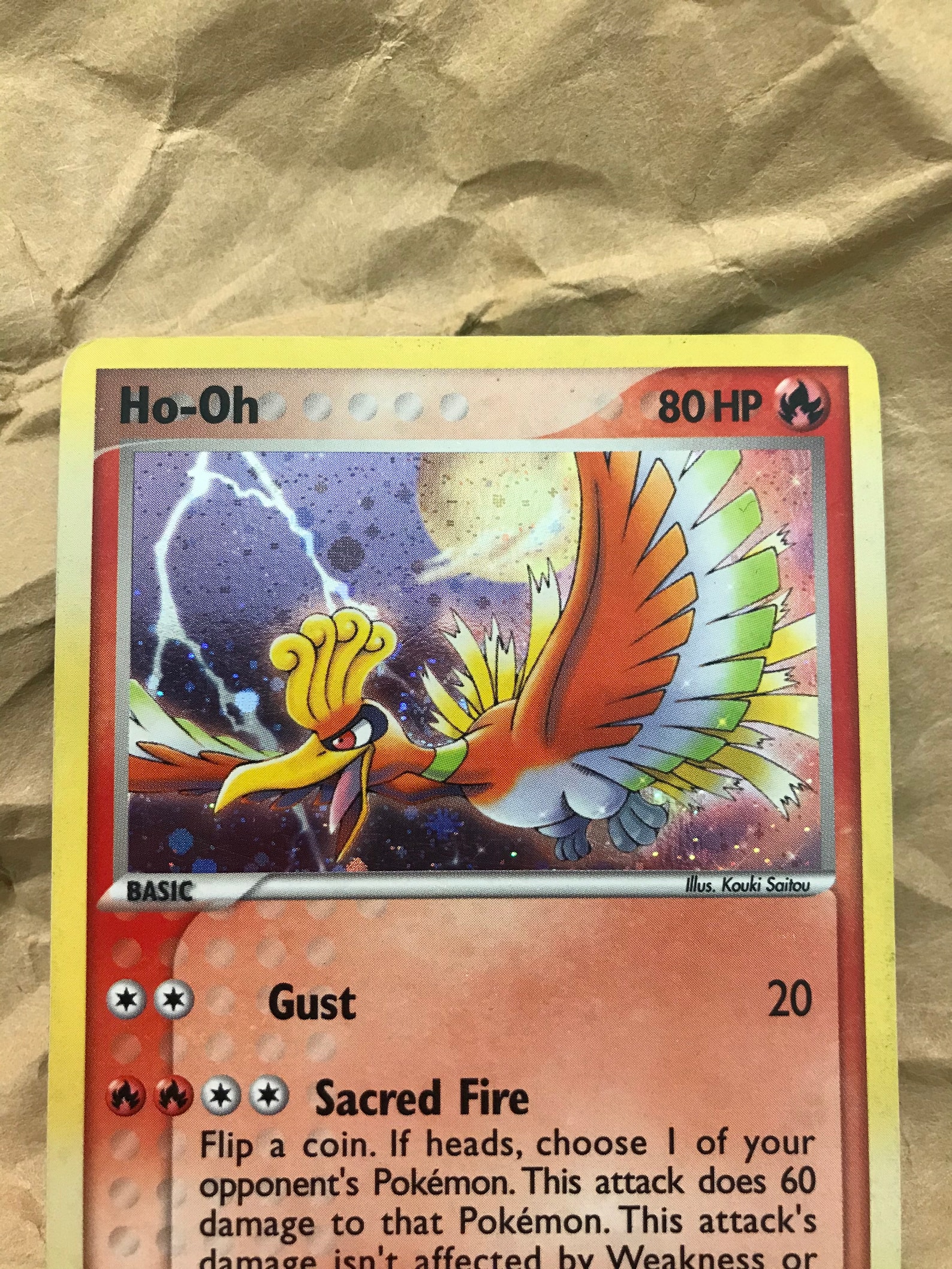 Vintage Ho Oh Pokemon Card Holo EX Unseen Forces 27 115 Etsy