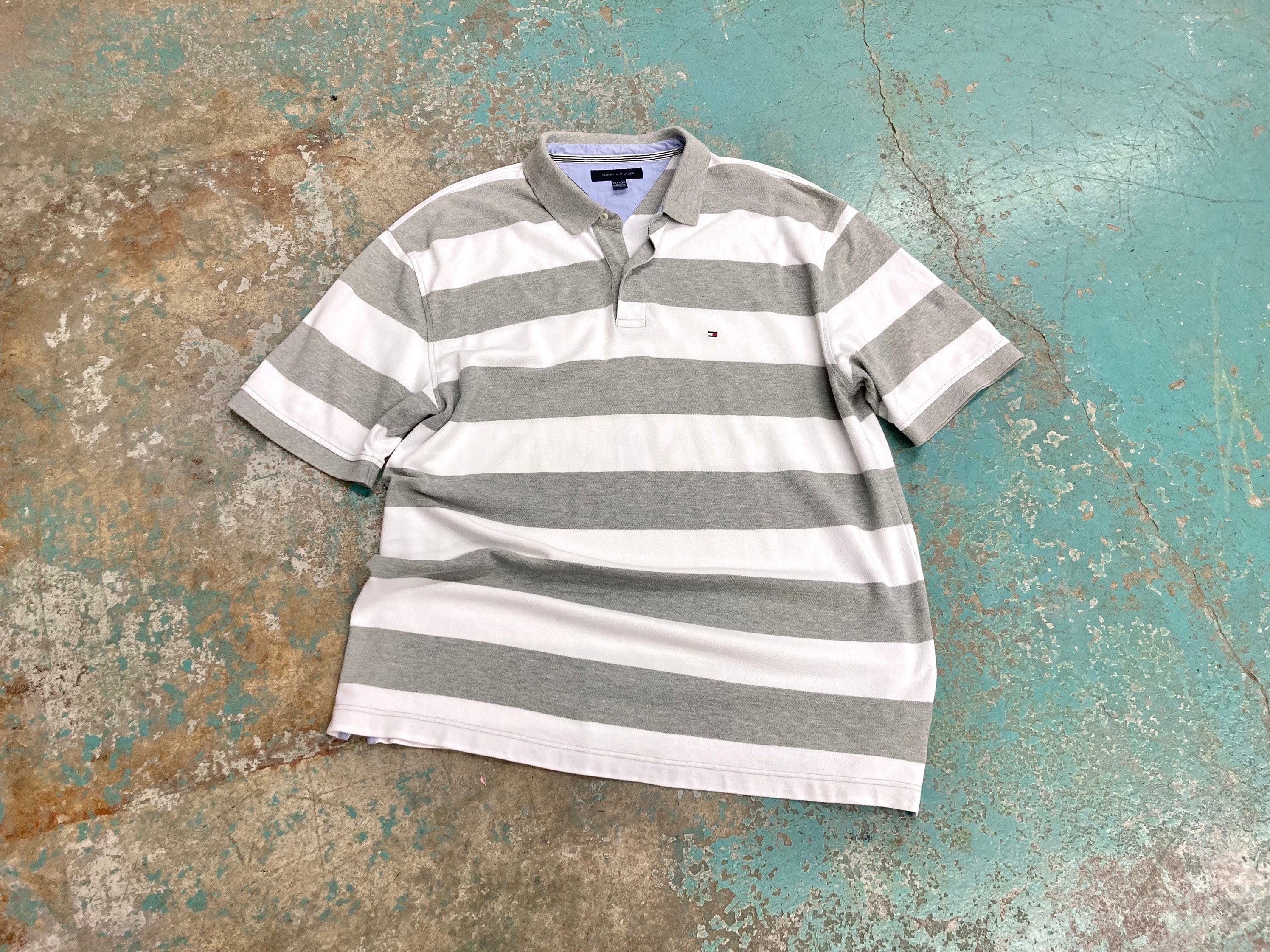 Thrifted Tommy Hilfiger Striped Polo 