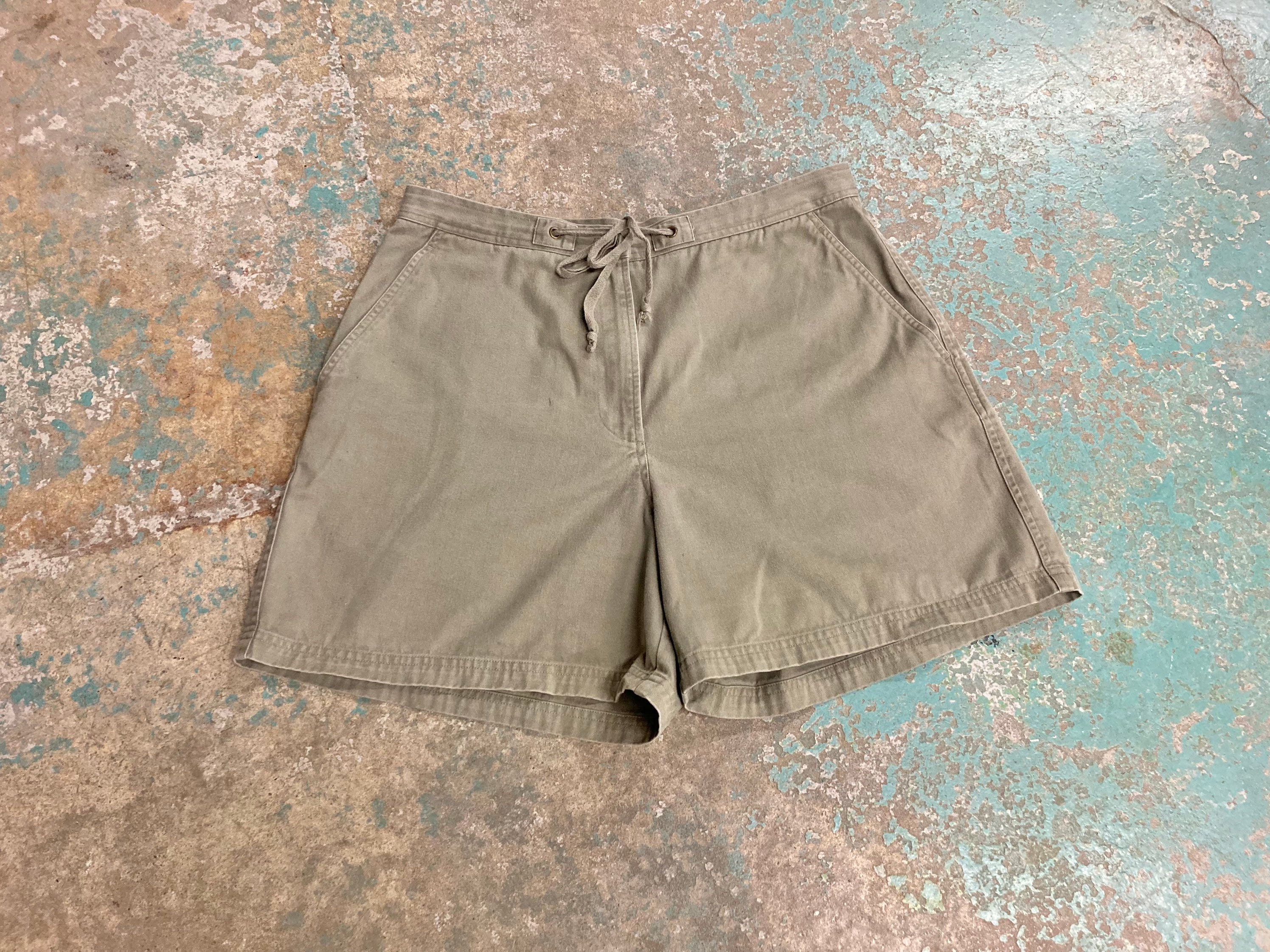 Vintage Olive Green Khaki Short Shorts 