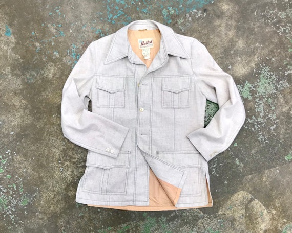 Vintage Custom Made Western Style Slim Fit Blazer