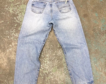 Vintage Baggy Lucky Brand Jeans Blue Stone Wash Denim Size 38” x 32” tags 90s y2k thrashed jnco rocawear fubu enyce  exco ecco style pants