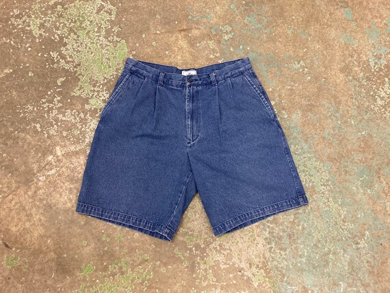 Thrifted Pleated Denim Big Boy Shorts 