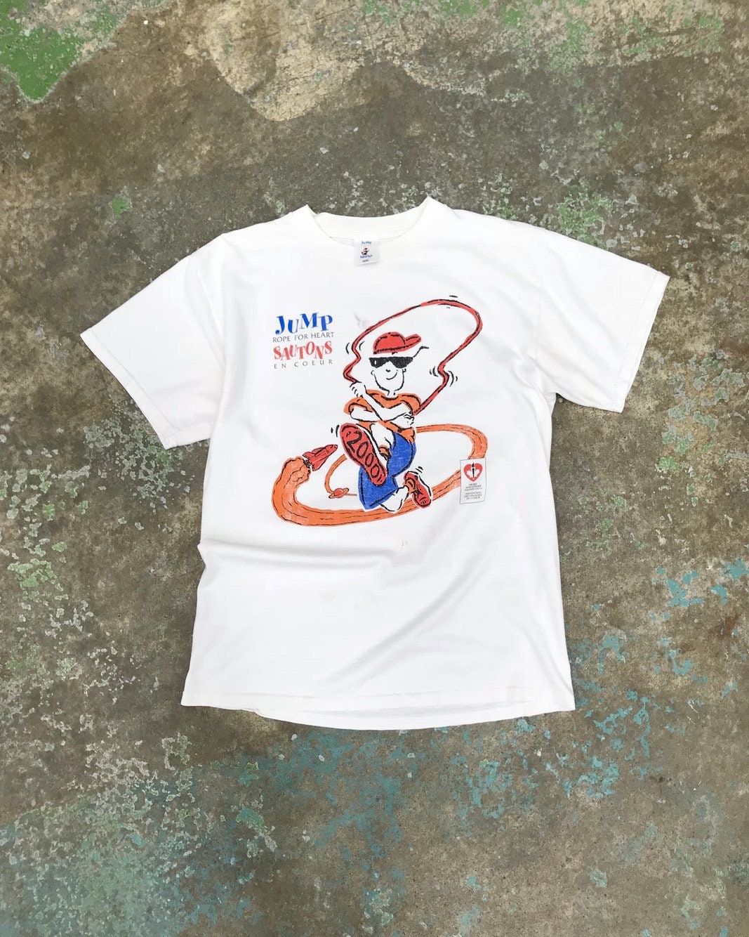 Vintage Jump Rope for Heart T Shirt 90s 