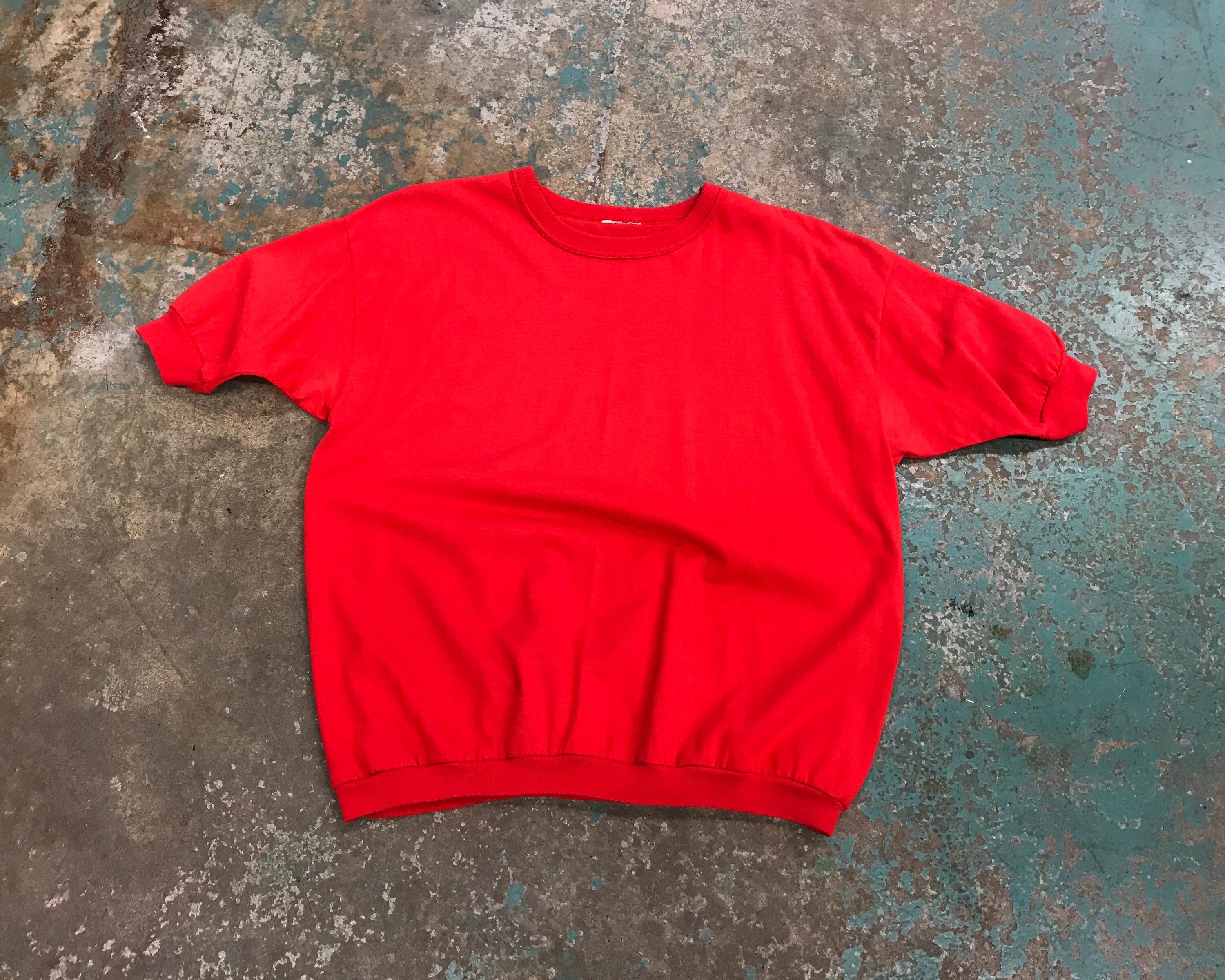 Vintage Basic Plain Jane Red Ringer T 
