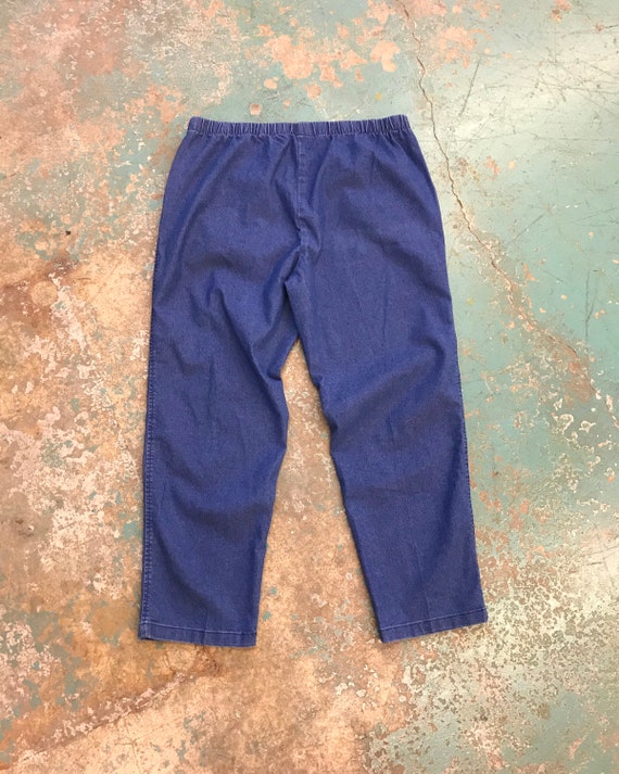 Thrifted Denim Elastic Waist Pants / Surf Pants -