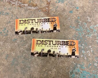 Vintage Disturbed Ten Thousand Fists Stickers Nu Metal