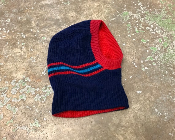 Vintage Striped Balaclava ~ Ski / Snowmobile / Sno
