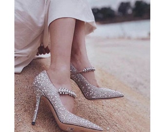 cream pointed toe heels