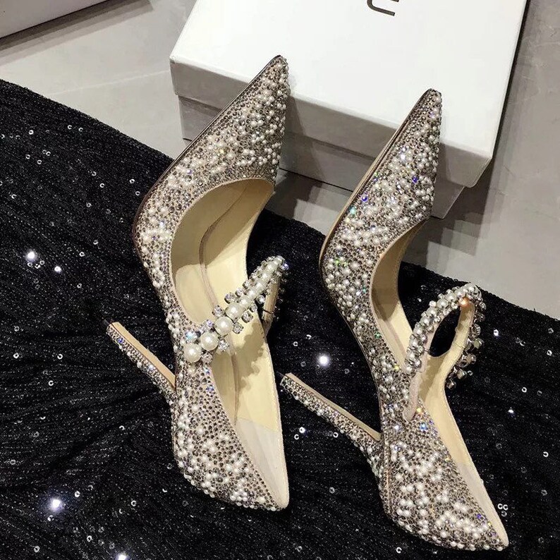 high heels with strings