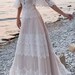 Bohemian Wedding Dresses Off Shoulder A Line Lace Appliqued Boho Wedding Gowns Lacing Plus Size Beach Bridal Gowns
