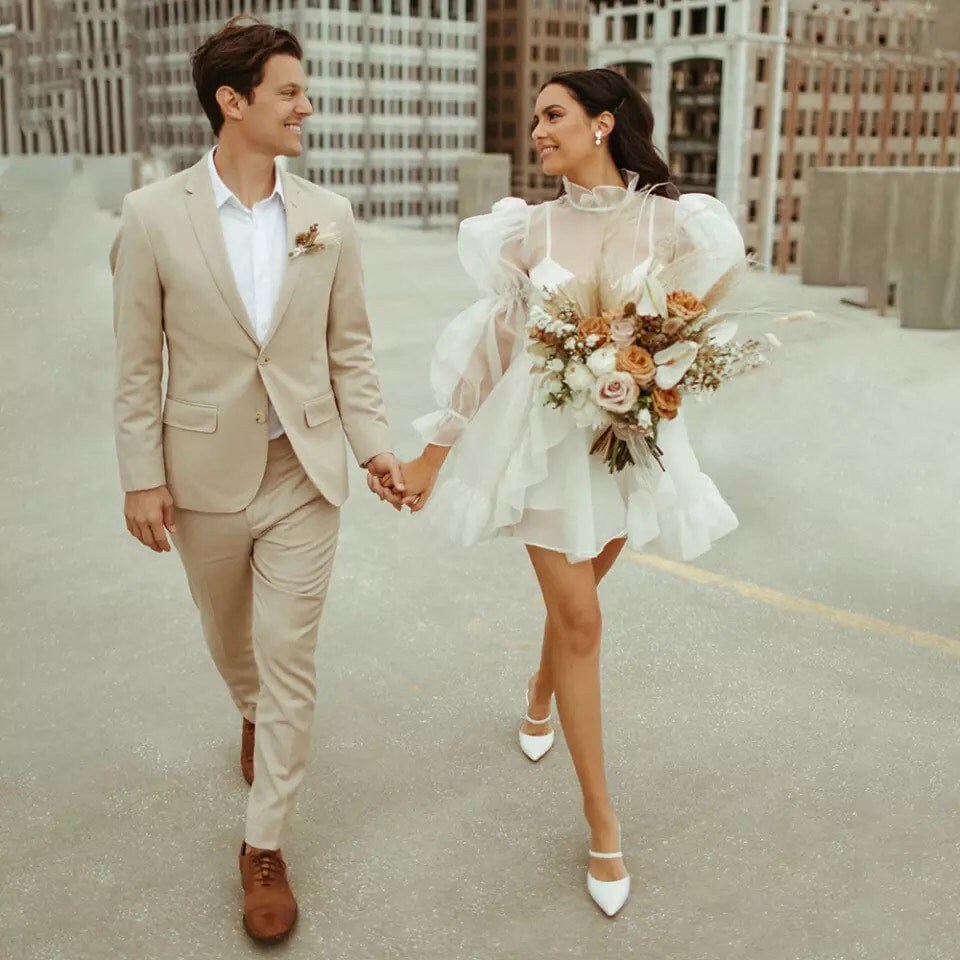 Bride and clearance mini bride dresses