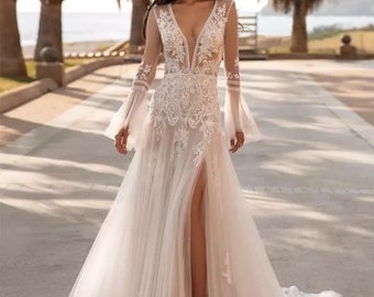 white dress for beach vow renewal