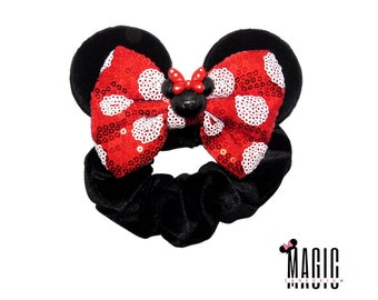 Minnie Mouse Disney Ears inspirado polka dot Scrunchie / La colección de necesidades "Hair"