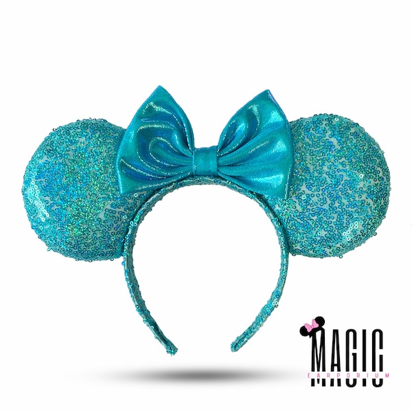 Teal Mickey Mouse Ears Adult Etsy