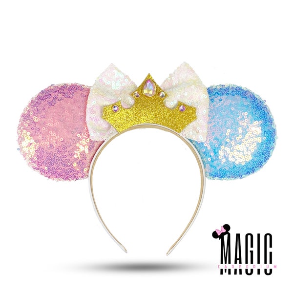 Sleeping Beauty Pink & Blue Disney Inspired Mouse Ears | Inspired by Magic Collection