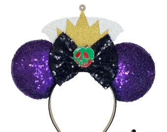 Evil Queen Snow White Halloween Disney Villain Inspired Mouse Ears | Rotten to the Core Collection