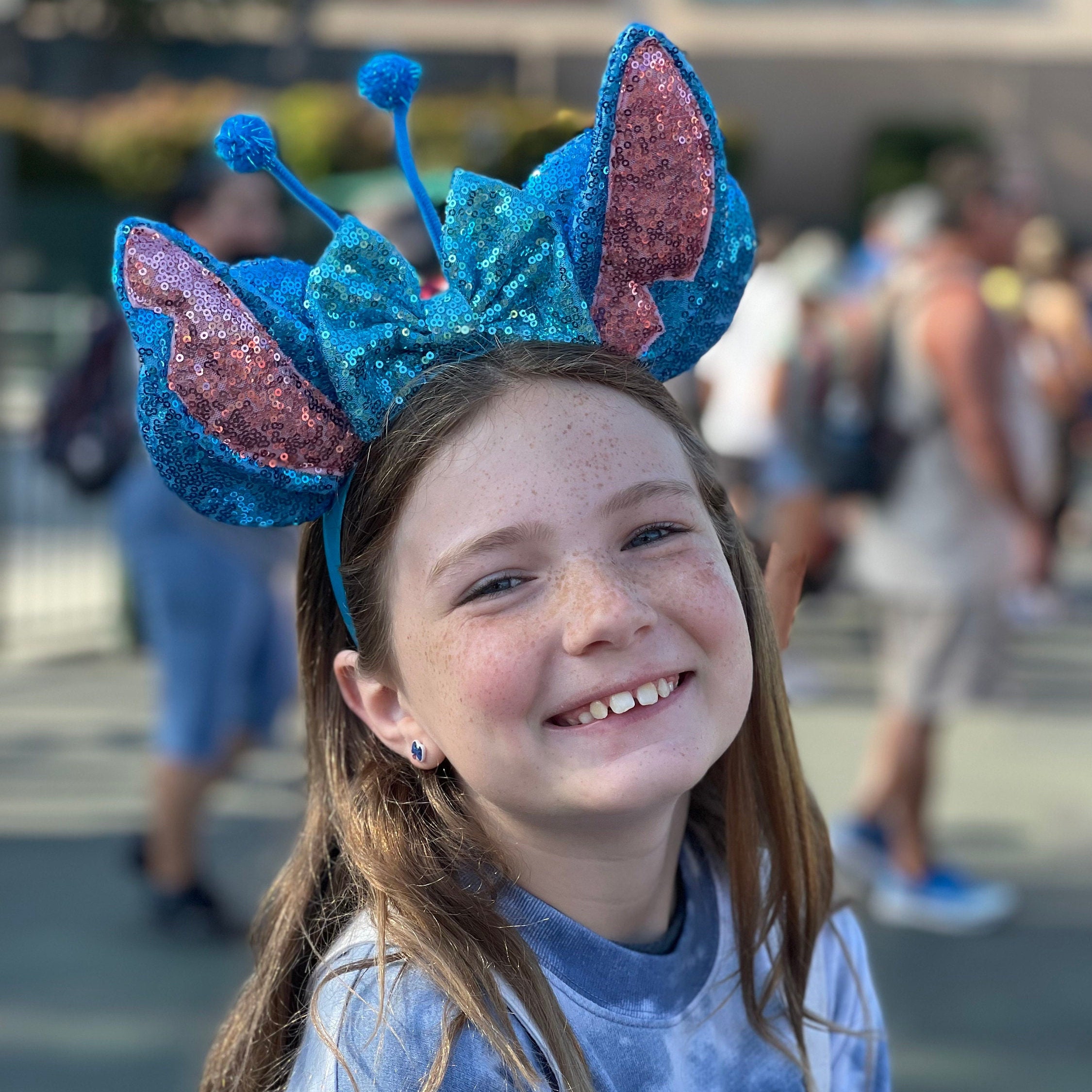 Authentic Disney Stitch Minnie mouse ear Headband Disneyland