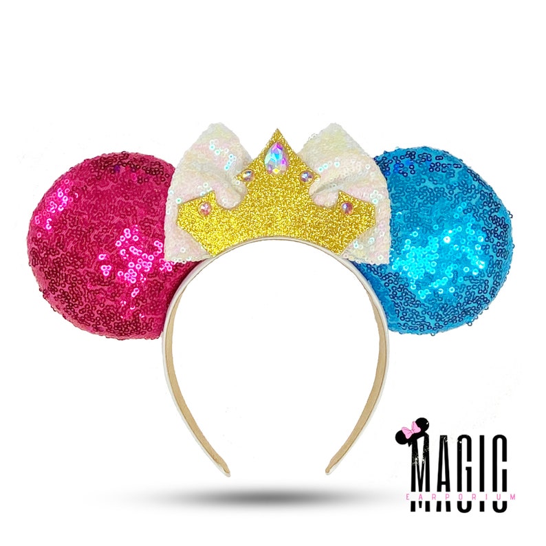 Sleeping Beauty Aurora Inspired Disney Mickey Mouse Ears Minnie Ears Disney Parks Ears Mouse Ears Custom Disney Ears