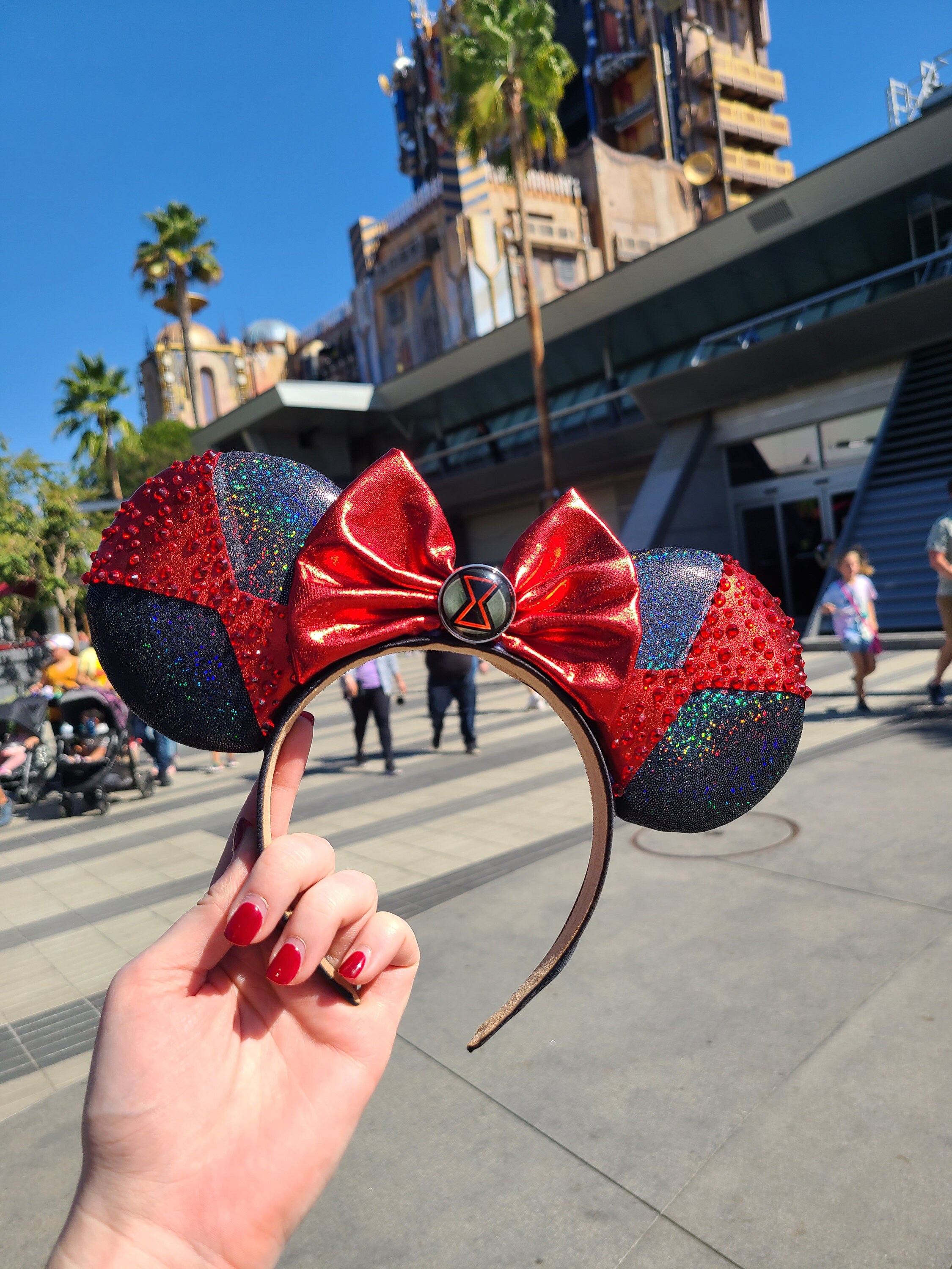 Black Widow Ears Disney Ears Marvel Ears Natasha Romanoff Etsy