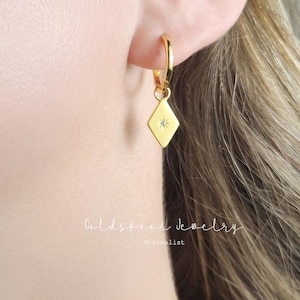 Star Earrings - North Star Earrings - Star Hoop Earrings - Statement Earrings - Star Hoops - Signet Earrings - NAOMI EARRINGS