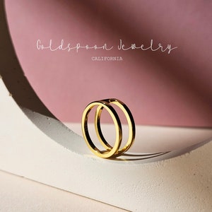 Everyday ring - Double band ring - Statement ring - Minimalist ring - Stacking ring - Dainty ring - Promise ring - Gold ring - ELIA RING