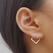 Ear Jacket, Ear Jacket Earrings, Geometric Ear Jackets, Triangle Ear Jackets, Gold Ear Jackets, Front and Back Earrings,  TINA EAR JACKETS