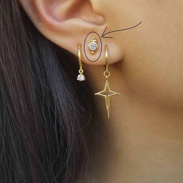 Tiny Stud Earrings, Minimalist Earrings, Bohemian Earrings, Dot Earrings, Gold Stud Earrings, Small Silver Earrings, CASEY EARRINGS