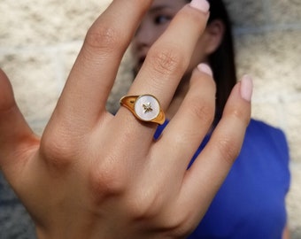 etsy gold signet ring