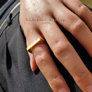 Chunky ring - Bar ring - Minimalist ring - Stacking ring - Geometric ring - Signet ring - Edgy Ring - IVY RING