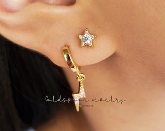 Star Earrings - Star Stud Earrings - Celestial Earrings - Dainty Stud Earrings - Tiny Stud Earrings - Gold Stud Earrings - MORGAN EARRINGS
