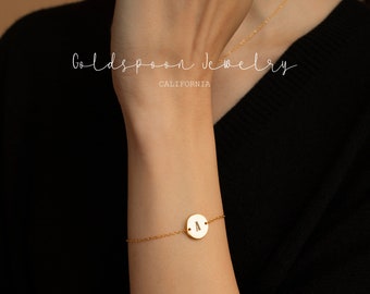 Initial bracelet - Chain bracelet - Everyday jewelry - Gold bracelet - Bridesmaid bracelet - Thin chain bracelet - SARAHI BRACELET