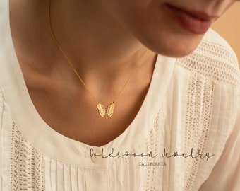 Butterfly Necklace - Butterfly Jewelry - Gold Necklace - Charm Necklace - Pendant Necklace - Dainty  Necklace - TANIA NECKLACE