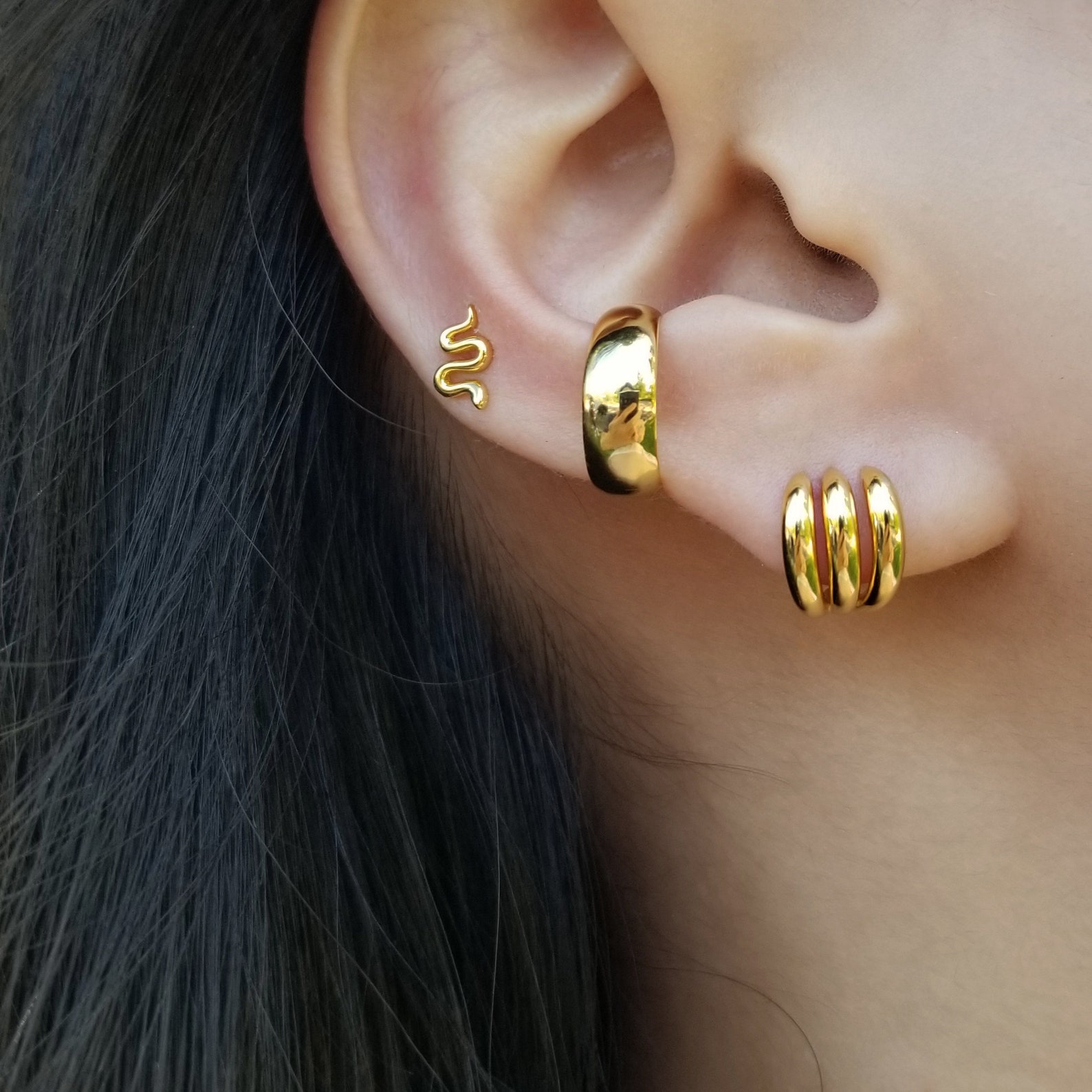 Ear Cuff Thick Ear Cuff Minimalist Ear Cuff Gold Ear Cuff Etsy