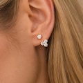 Dainty crystal cluster ear jackets - Front and back earrings - Wedding jewelry - Gift for her - DREAM