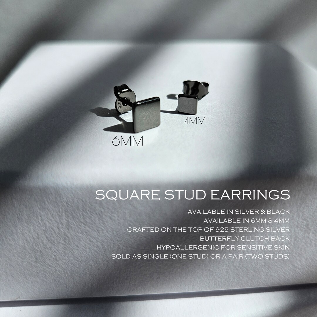 Small Woven Square Earrings main image 0