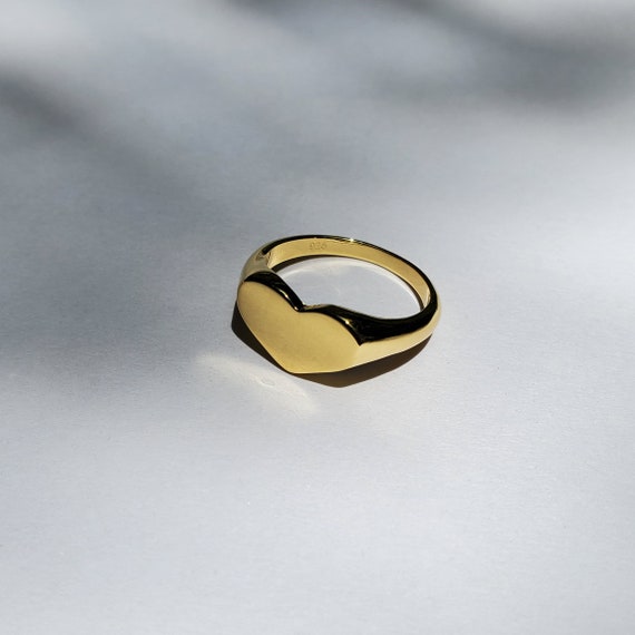 Statement Heart Signet Ring