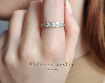 Bague Chevalière Or Pavée De Cristaux - Taille 55, Occasion En Superbe état
