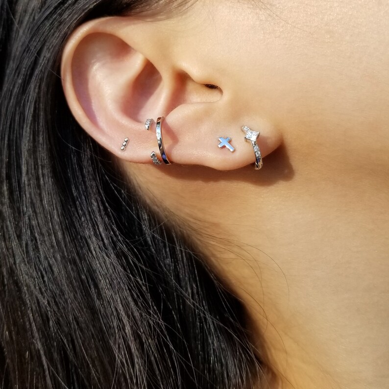 Double Band Ear Cuffs Dainty Ear Cuffs Conch Earrings Spike Etsy