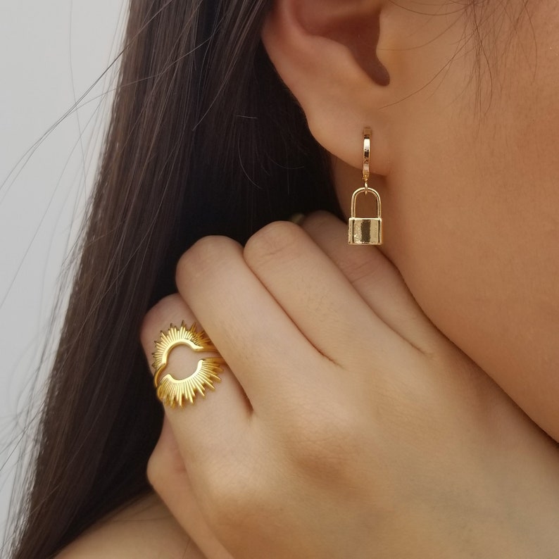 Sonnenring Ring der aufgehenden Sonne zierlicher Goldring Spike-Ring Statement-Ring trendiger Ring himmlischer Ring minimalistischer Ring ISOBEL-RING Bild 6