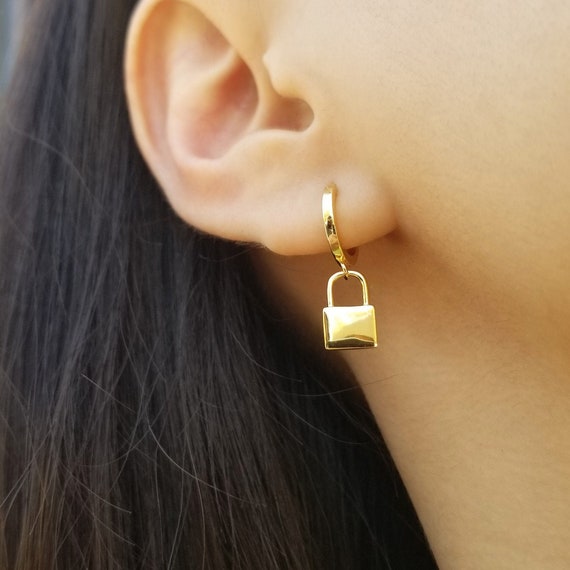 Padlock earrings sale