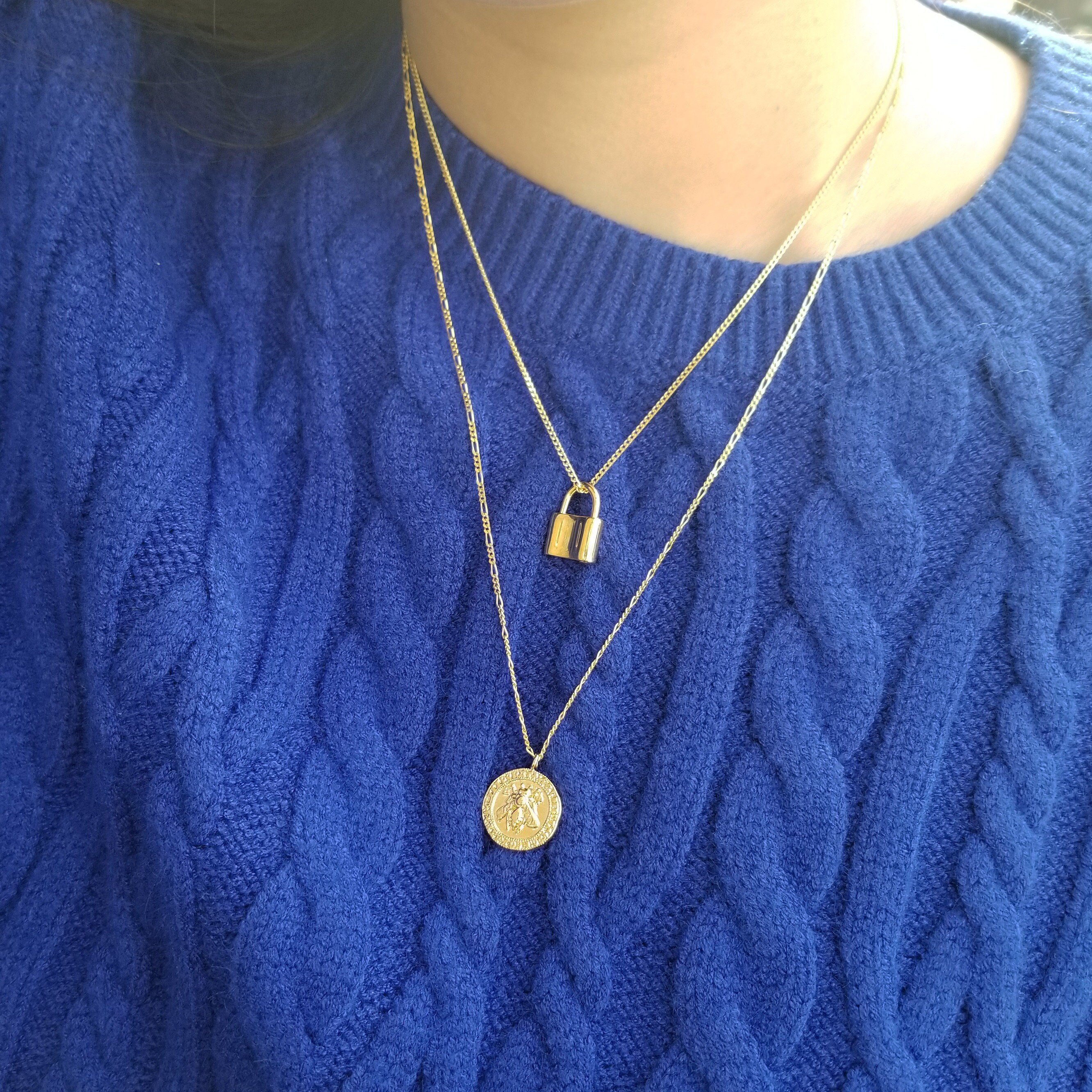 Padlock Necklace Dainty Pendant Necklace Pad Lock Pendant Etsy