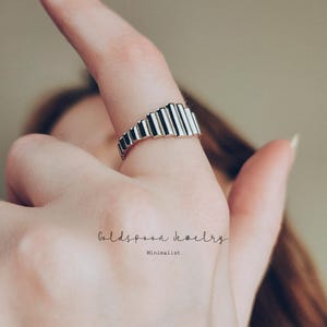 Statement ring - Minimalist ring - Art deco ring - Dainty ring - Edgy ring - Unique ring - Gift for her - Pinky ring - DOMINIQUE RING image 4