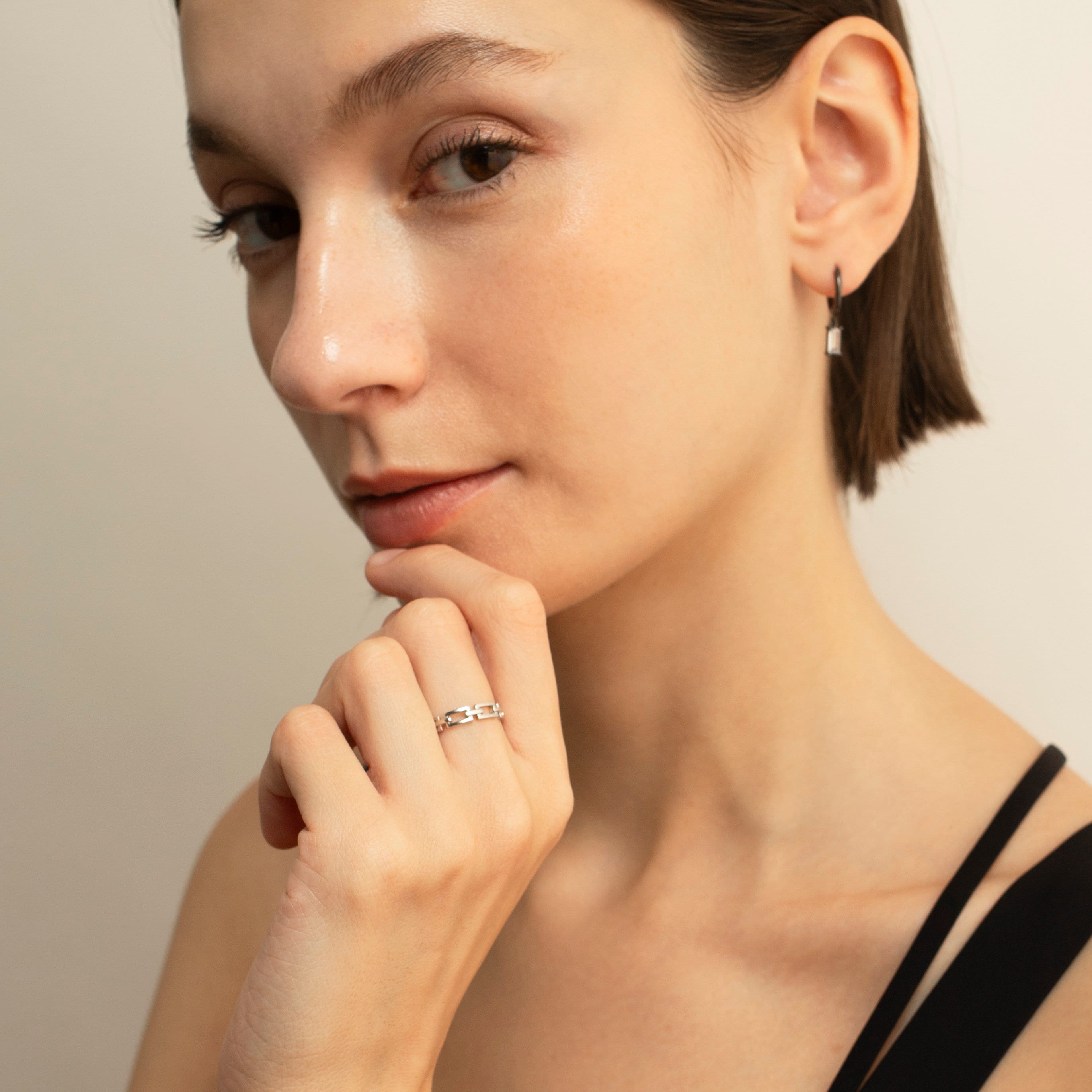 Chain Ring - Chain Link Ring - Statement Ring - Dainty Ring - Minimalist Ring - Stacking Ring - Delicate Ring - Gold Ring - SUTTON RING