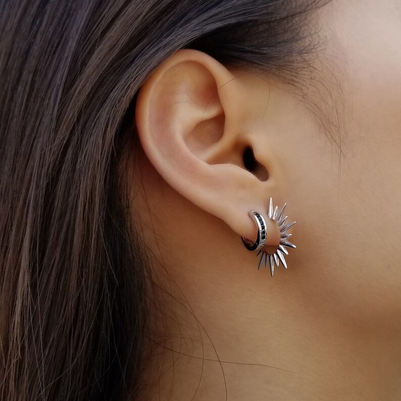 Spike Stud Earrings Gold Stud Earrings Modern Earrings Etsy