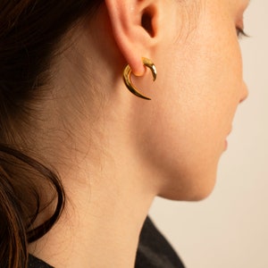 Ear Jacket Ear Jacket Earrings Spike Earrings Gold Earrings Horn Earrings Front Back Earrings Edgy Earrings LENICE EAR JACKETS 画像 7