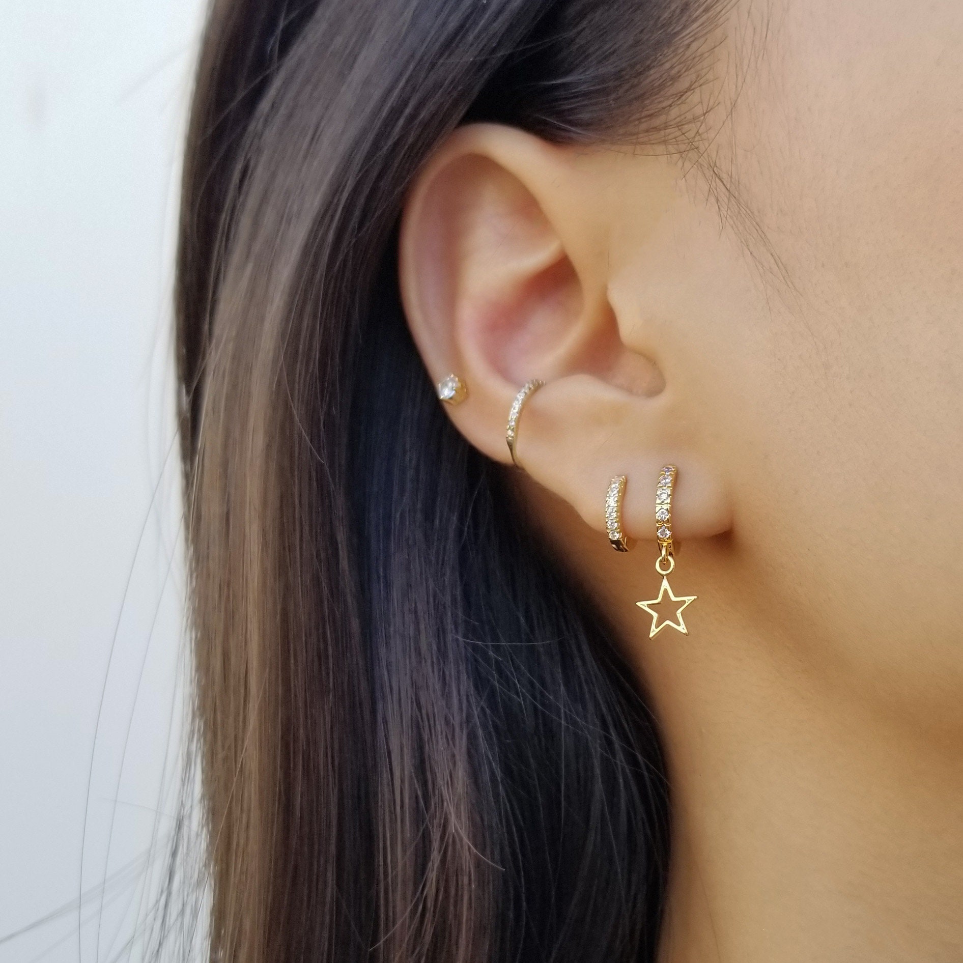 Star Earrings Moon Drop Huggies Star Dangle Earrings Etsy Denmark Star Earrings Moon Drop Huggies Star Dangle Earrings Etsy Denmark