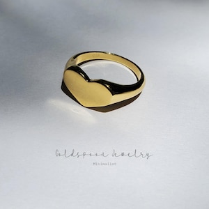Heart Signet Ring - Heart Ring - Chunky Ring - Statement Ring - Everyday Ring - Dainty Ring - Minimalist Ring - Stacking Ring - VIENNA RING