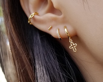 Stud Earrings, Tiny Stud Earrings, Dot Stud Earrings, Bar Stud Earrings, Helix Earrings, Cartilage Earrings, Gold Studs, SAVINA EARRINGS
